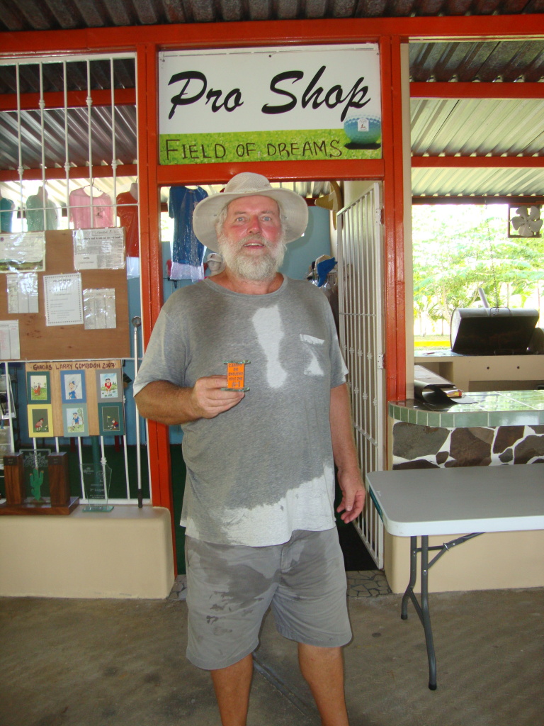 A "hole in One" by Big Jim on hole number one. First place at five under was Roe, Bill, Harold, Dave (DSC09681) Second place at four under was Dora, Big Jim, Sam. Dave W. (DSC09683) 